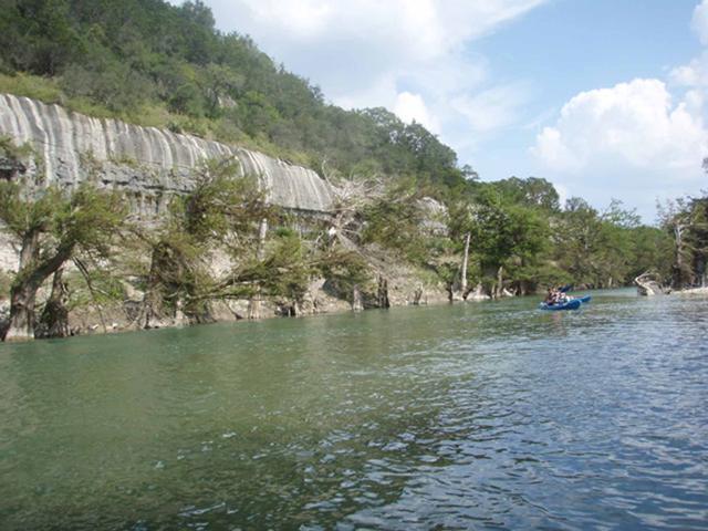 Limestone bluffs along the Guadalupe River