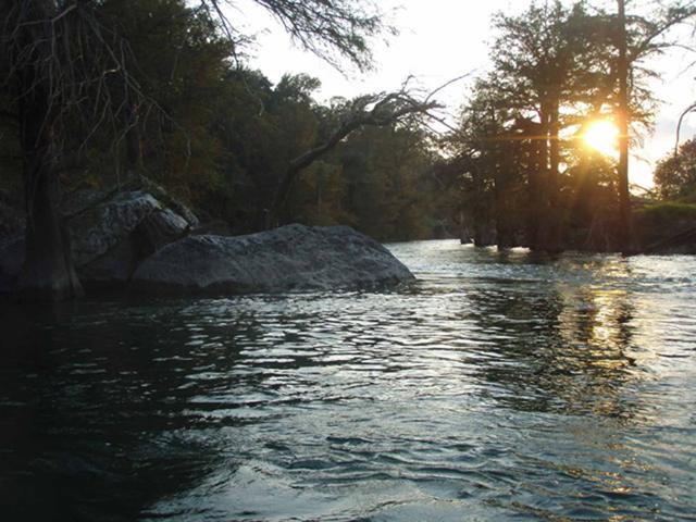 Sunset over the Guadalupe River