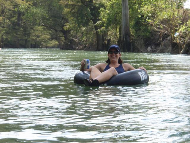 Floating in a tube on the Guadalupe